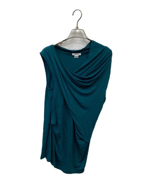 HELMUT LANG（ヘルムートラング）HELMUT LANG (ヘルムートラング) ノースリーブドレープカットソー グリーン サイズ:Ｓの古着・服飾アイテム