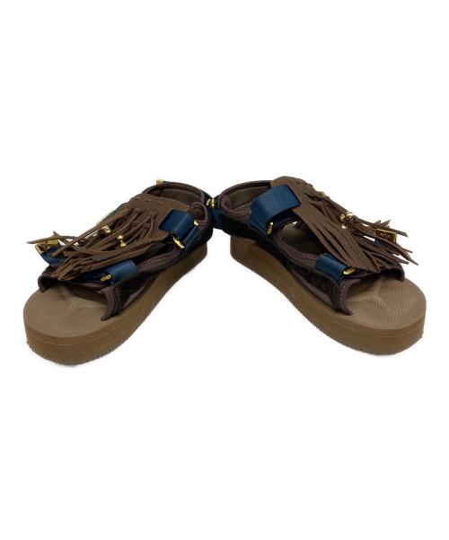 suicoke（スイコック）suicoke (スイコック) フリンジサンダル ブラウン サイズ:24の古着・服飾アイテム
