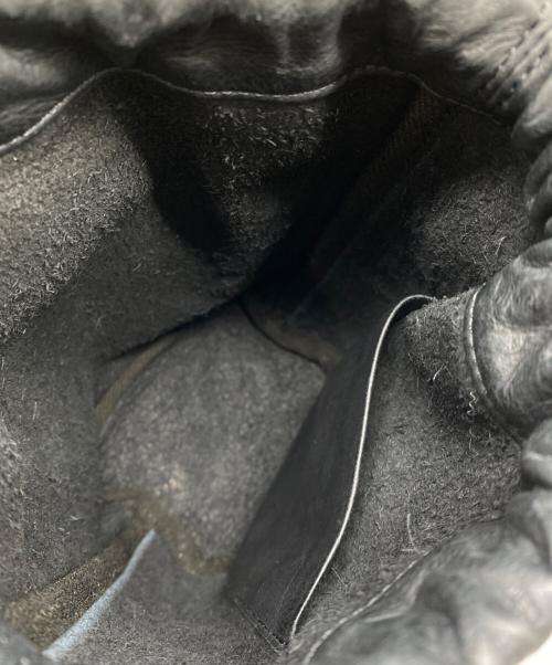 hobo（ホボ）hobo (ホボ) レザー巾着ショルダーポーチ ブラックの古着・服飾アイテム