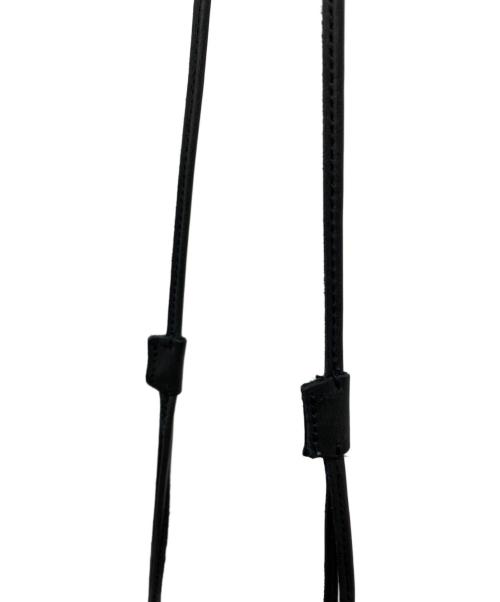 hobo（ホボ）hobo (ホボ) レザー巾着ショルダーポーチ ブラックの古着・服飾アイテム