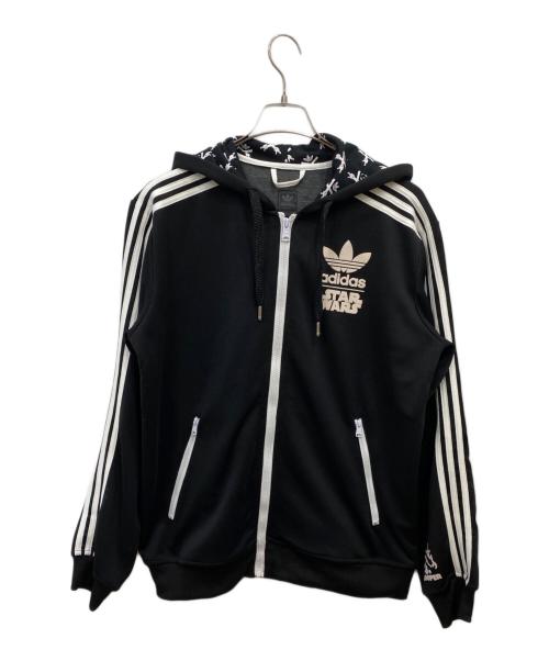 adidas Originals（アディダスオリジナル）adidas Originals (アディダスオリジナル) STAR WARS (スターウォーズ) フーデットトラックジャケット ブラック サイズ:Ｌの古着・服飾アイテム
