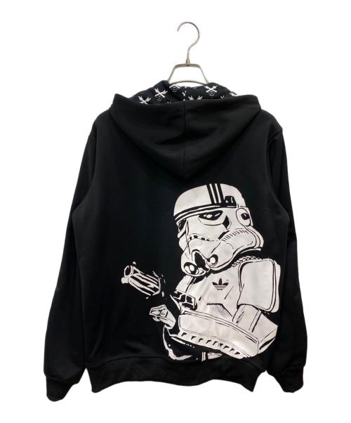 adidas Originals（アディダスオリジナル）adidas Originals (アディダスオリジナル) STAR WARS (スターウォーズ) フーデットトラックジャケット ブラック サイズ:Ｌの古着・服飾アイテム