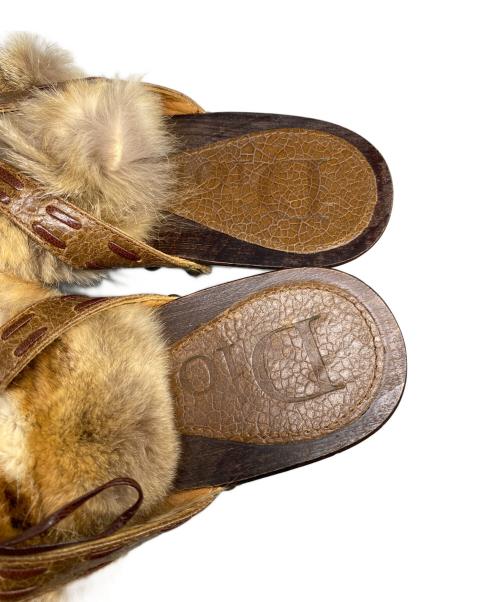 Christian Dior（クリスチャン ディオール）Christian Dior (クリスチャン ディオール) ミュール ブラウン サイズ:24.5㎝の古着・服飾アイテム