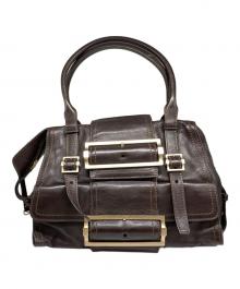 GIVENCHY（ジバンシィ）の古着「レザーハンドバッグ」｜ブラウン