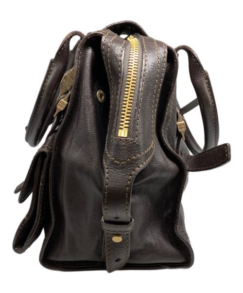 GIVENCHY（ジバンシィ）GIVENCHY (ジバンシィ) レザーハンドバッグ ブラウンの古着・服飾アイテム