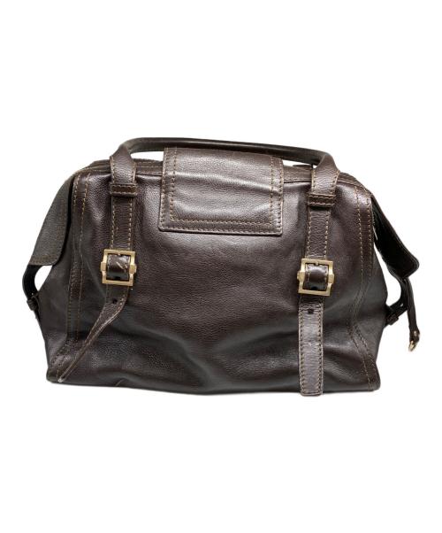 GIVENCHY（ジバンシィ）GIVENCHY (ジバンシィ) レザーハンドバッグ ブラウンの古着・服飾アイテム