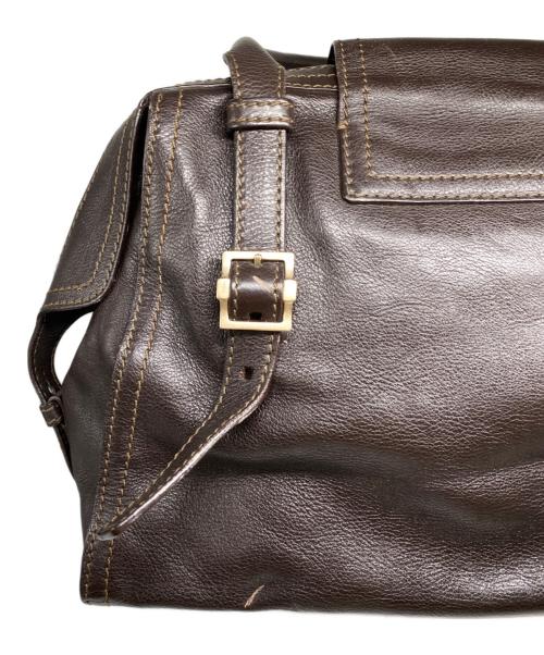 GIVENCHY（ジバンシィ）GIVENCHY (ジバンシィ) レザーハンドバッグ ブラウンの古着・服飾アイテム