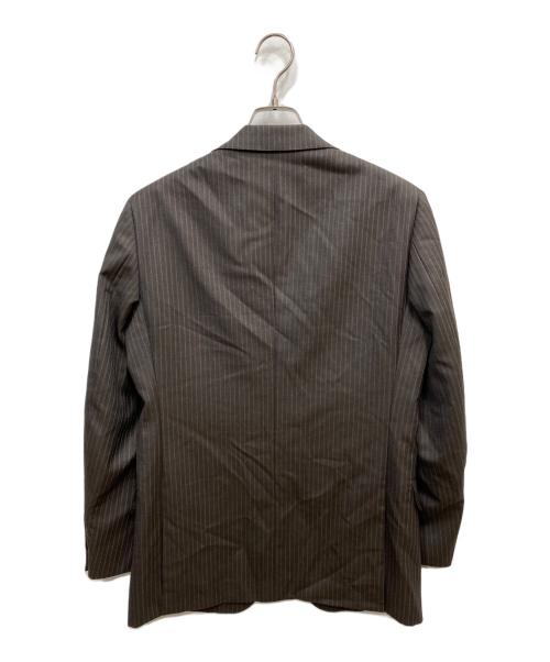 green label relaxing（グリーンレーベルリラクシング）green label relaxing (グリーンレーベルリラクシング) KANGAROO ISLAND WOOL レイルストライプセットアップ ブラウン サイズ:46の古着・服飾アイテム