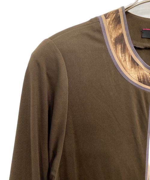 LEONARD（レオナール）LEONARD (レオナール) ノーカラージャケット ブラウン サイズ:Ｌの古着・服飾アイテム