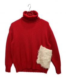 OUAT（オーユーエーティー）の古着「BLACK SNOW SWEATER」｜レッド