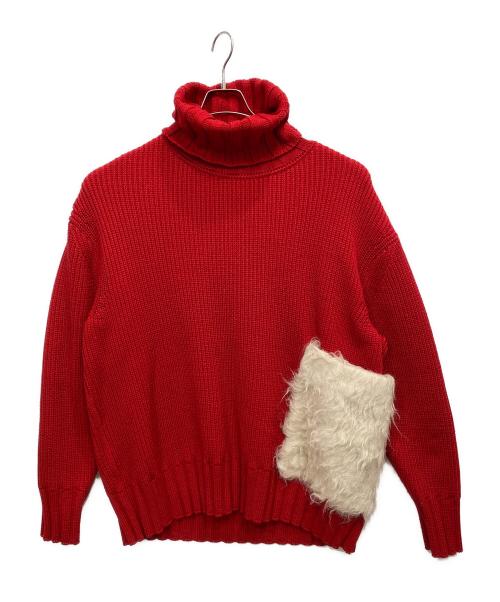 OUAT（オーユーエーティー）OUAT (オーユーエーティー) BLACK SNOW SWEATER レッドの古着・服飾アイテム