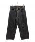 INTERIM（インテリム）の古着「バギーデニムパンツ」｜ブラック