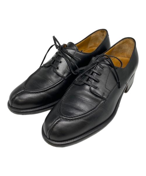 ENZO BONAFE per Le Yucca's（エンツォ・ボナフェ・ペル・レ・ユッカス）ENZO BONAFE per Le Yucca's (エンツォ・ボナフェ・ペル・レ・ユッカス) Uチップレザーシューズ ブラック サイズ:39の古着・服飾アイテム