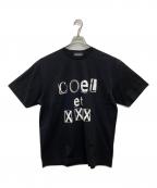 GOD SELECTION XXX×COELゴッドセレクショントリプルエックス×コエル）の古着「ロゴプリントTシャツ」｜ブラック