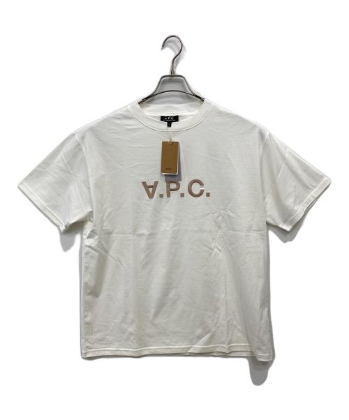 A.P.C.（アーペーセー）A.P.C. (アーペーセー) BEAMS Lights (ビームスライト) 別注 VPC ロゴ刺繍 半袖 Tシャツ ホワイト サイズ:Ｌ 未使用品の古着・服飾アイテム