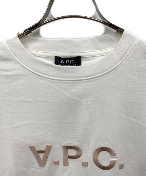 A.P.C.（アーペーセー）A.P.C. (アーペーセー) BEAMS Lights (ビームスライト) 別注 VPC ロゴ刺繍 半袖 Tシャツ ホワイト サイズ:Ｌ 未使用品の古着・服飾アイテム