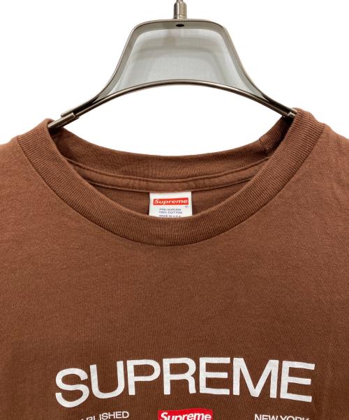 SUPREME（シュプリーム）Supreme (シュプリーム) Est. 1994 Tee ブラウン サイズ:Mの古着・服飾アイテム