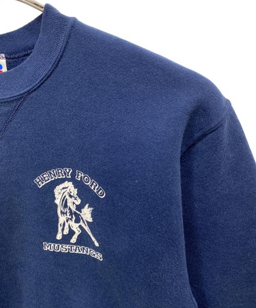 RUSSELL ATHLETIC（ラッセルアスレチック）RUSSELL ATHLETIC (ラッセルアスレチック) プリントスウェット ネイビー サイズ:ＸＬの古着・服飾アイテム