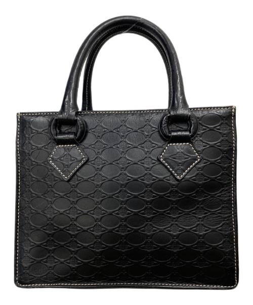 Vivienne Westwood（ヴィヴィアンウエストウッド）Vivienne Westwood (ヴィヴィアンウエストウッド) オーブ刻印総柄ハンドバッグ ブラックの古着・服飾アイテム