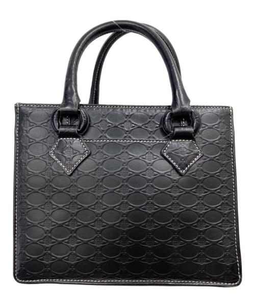 Vivienne Westwood（ヴィヴィアンウエストウッド）Vivienne Westwood (ヴィヴィアンウエストウッド) オーブ刻印総柄ハンドバッグ ブラックの古着・服飾アイテム