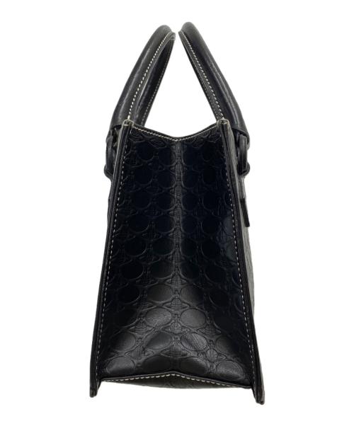 Vivienne Westwood（ヴィヴィアンウエストウッド）Vivienne Westwood (ヴィヴィアンウエストウッド) オーブ刻印総柄ハンドバッグ ブラックの古着・服飾アイテム