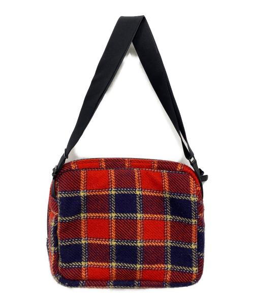 PORTER（ポーター）PORTER COMME des GARCONS JUNYA WATANABE MAN (コム デ ギャルソン ジュンヤ ワタナベ マン) 02AW tartan check wool shoulder bag レッド サイズ:無しの古着・服飾アイテム
