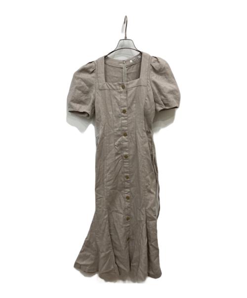 Snidel（スナイデル）Snidel (スナイデル) フロントボタンマーメイドワンピース ベージュ サイズ:Ｓの古着・服飾アイテム