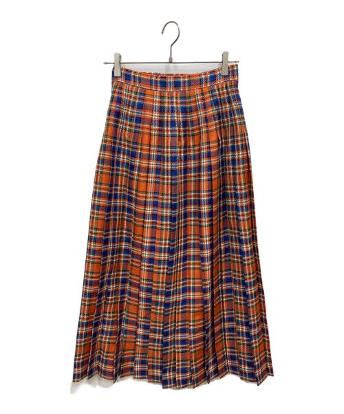 BEAMS BOY（ビームスボーイ）BEAMS BOY (ビームスボーイ) チェックキルトスカート オレンジ サイズ:1の古着・服飾アイテム