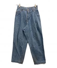 NEON SIGN（ネオンサイン）の古着「Wide Denim Slacks」｜ブルー