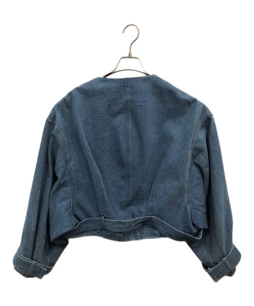 Snidel（スナイデル）Snidel (スナイデル) Sustainaショートブルゾン ブルー サイズ:ONE SIZEの古着・服飾アイテム