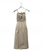 Snidelスナイデル）の古着「タンクセットフリルキャミワンピ」｜ベージュ