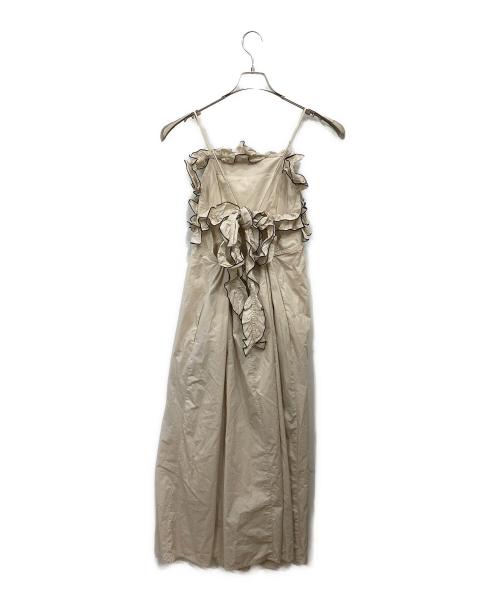 Snidel（スナイデル）Snidel (スナイデル) タンクセットフリルキャミワンピ ベージュ サイズ:1の古着・服飾アイテム