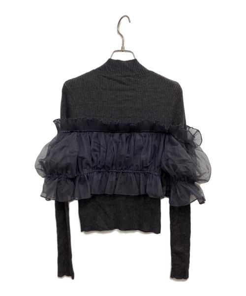 Snidel（スナイデル）Snidel (スナイデル) チュールオフショルドッキングニットプルオーバー パープル サイズ:Freeの古着・服飾アイテム