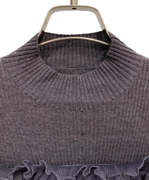 Snidel（スナイデル）Snidel (スナイデル) チュールオフショルドッキングニットプルオーバー パープル サイズ:Freeの古着・服飾アイテム