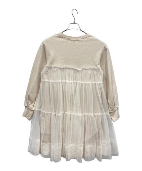 Snidel（スナイデル）Snidel (スナイデル) チュールレイヤードスウェット ベージュ サイズ:FREE 未使用品の古着・服飾アイテム