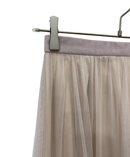 Snidel（スナイデル）Snidel (スナイデル) ボリュームフリルチュールスカート ピンク サイズ:1 未使用品の古着・服飾アイテム