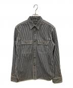 EIGHT Gエイトジー）の古着「Long Sleeve Hickory Stripe Work Shirt」｜インディゴ