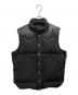 SUGAR CANE（シュガーケーン）の古着「LEATHER YOKE T/C DOWN VEST」｜ブラック