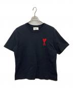 AMI Alexandre Mattiussiアミアレクサンドルマテュッシ）の古着「ハートAロゴ刺繍Tシャツ」｜ブラック