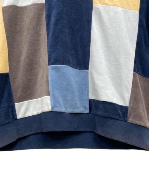 SUPREME（シュプリーム）SUPREME (シュプリーム) 20AW Patchwork Velor L/S Polo ネイビー サイズ:Mの古着・服飾アイテム