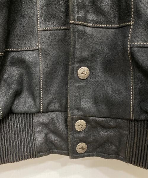 AVIREX（アヴィレックス）AVIREX (アヴィレックス) パッチワークレザー スタジアムジャケット ブラック サイズ:XXLの古着・服飾アイテム