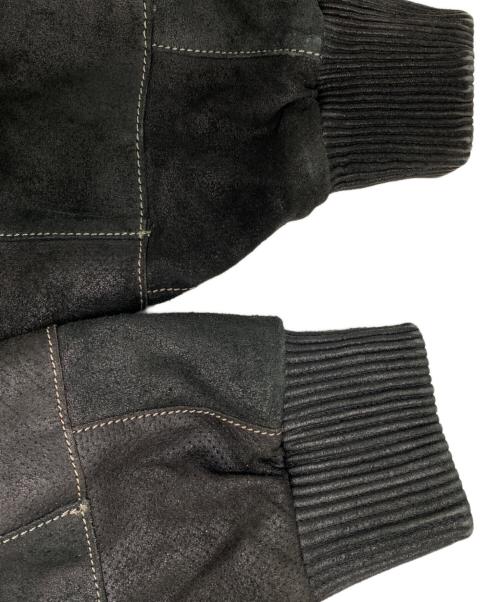 AVIREX（アヴィレックス）AVIREX (アヴィレックス) パッチワークレザー スタジアムジャケット ブラック サイズ:XXLの古着・服飾アイテム