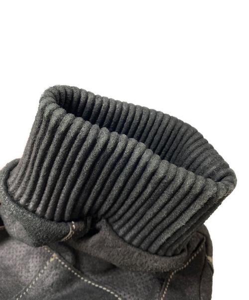 AVIREX（アヴィレックス）AVIREX (アヴィレックス) パッチワークレザー スタジアムジャケット ブラック サイズ:XXLの古着・服飾アイテム