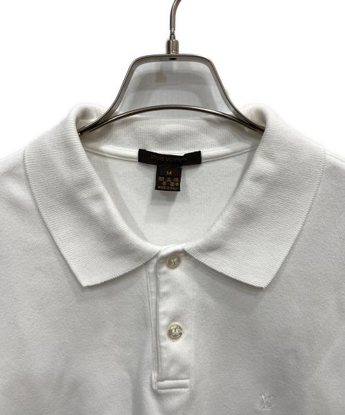 LOUIS VUITTON（ルイ ヴィトン）LOUIS VUITTON (ルイ ヴィトン) 刺繍ロゴポロシャツ ホワイト サイズ:Mの古着・服飾アイテム