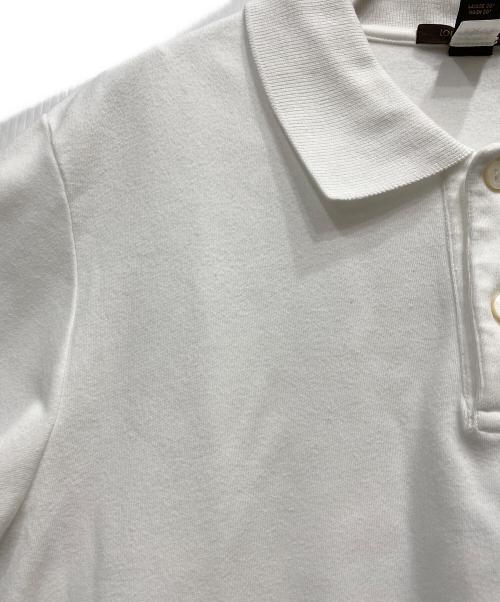 LOUIS VUITTON（ルイ ヴィトン）LOUIS VUITTON (ルイ ヴィトン) 刺繍ロゴポロシャツ ホワイト サイズ:Mの古着・服飾アイテム
