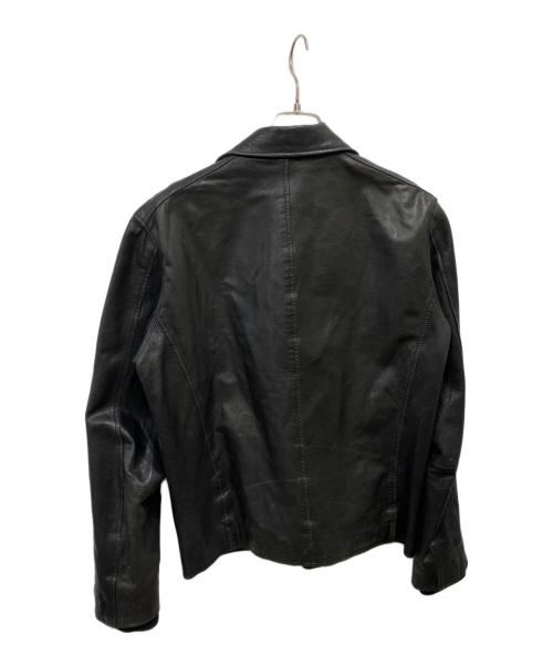 INDIAN MOTORCYCLE（インディアンモーターサイクル）INDIAN MOTORCYCLE (インディアンモーターサイクル) ラムレザーダブルライダースジャケット ブラック サイズ:Lの古着・服飾アイテム