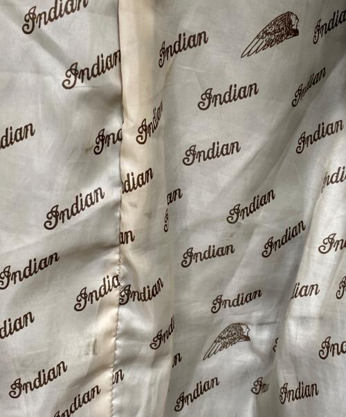 INDIAN MOTORCYCLE（インディアンモーターサイクル）INDIAN MOTORCYCLE (インディアンモーターサイクル) ラムレザーダブルライダースジャケット ブラック サイズ:Lの古着・服飾アイテム