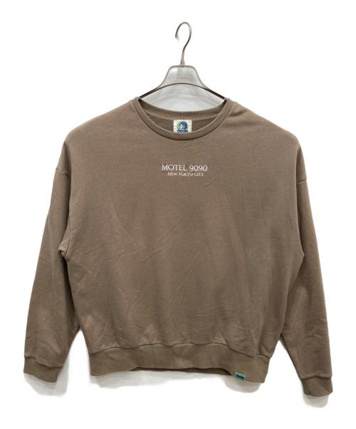 9090（9090）9090 (9090) バックプリントスウェット ブラウン サイズ:XLの古着・服飾アイテム