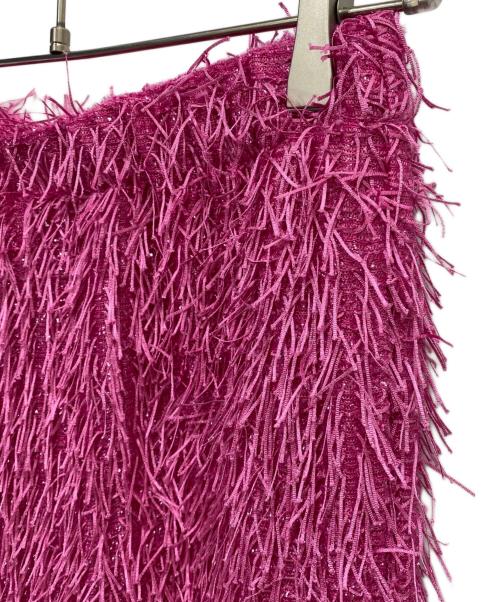 MAISON SPECIAL（メゾンスペシャル）MAISON SPECIAL (メゾンスペシャル) フリンジデザインパンツ ピンク サイズ:Mの古着・服飾アイテム