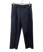 STEVEN ALANスティーブンアラン）の古着「タックパンツ」｜ネイビー